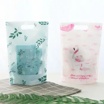 10pcs Flamingo svojevrsten Embalaža Vrečko Nordijska Plastičnih Motnega Zadrgo Vrečko Darilo Za Ročno Piškotov Paket Baby Tuš Uslug