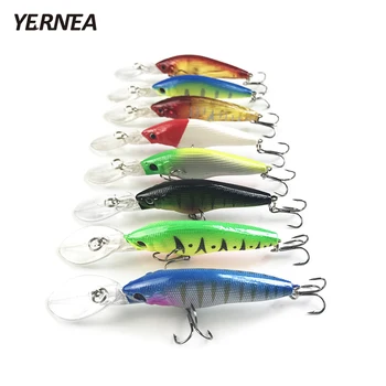 Yernea 8pcs/Lot 9 cm 6.5 g Pisanec Ribolov Vab Wobblers Umetne Vabe za Krapa Crankbait Fishing Lure Reševanje 3D Oči, 8 Barv
