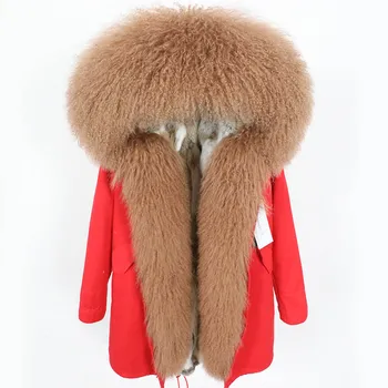 ženska jakna 2020 Pozimi krzno plašč naravnih Zajec krzno, Obložene Modno žensko zimsko jakno pravi krzno plašč