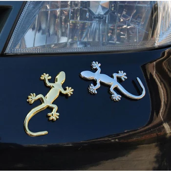 3d Avto Nalepke, 3D Kovinski Gecko Avto Dekor Avto Nalepke Zlati Kuščar Avto Nalepke Avto Dodatki Slive 3D Kovinski Gecko Avto Nalepke