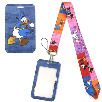 Barva Mickey Mouse, Donald Duck Vrvica za opaljivanje tega Vratu Traku Umetnosti Anime Moda Zanke Avtobus ID, Ime, Delo za Kartico sim Okraski Otroci Darila
