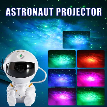 2022 Astronavt Galaxy Star Projektor Lučka Zvezdnato Nebo Noč Luč Za Dekoracijo Spalnica Doma Dekorativne Svetilke Otrok Darilo