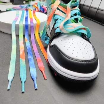 1Pair Tie-barvane shoelaces AF1 superge vezalko košarka čevlji modni osebnost barve športne ravno čevlji čipke debelo vrv