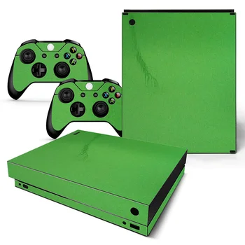 Celoten Sklop Ploščice Kože Nalepke za Xbox Eno Konzolo X Krmilnik z 2 Kosa regulator kože nalepke zelene sijajni