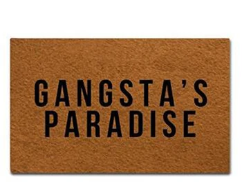 Gangsta ' s Paradise Preproga na Prostem Verandi Teras Tla, Božični Okraski, 2023 Počitnice Preprogo Doma Dekor Kopel Vrata Mat