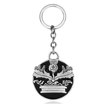 HEYu Škotski Keychain Black Outlander Roža Obesek Ključnih Verige Ključa Imetnika Metal Kovanec Avto Dodatki