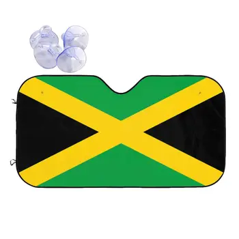 Jamajka Zastavo Zložljiv Dežnik vetrobranskega stekla 70x130cm Aluminijaste Folije Okno Avtomobila vetrobransko steklo Pokrova Sončno Zaščito