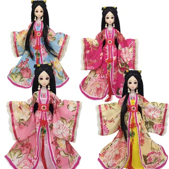 1PC Starodavnih Tradicionalnih Lepoto Kostum Obleko Za Barbie Punčke Obleko 1:6 BJD Lutka COSPLAY Oblačila, Obleke, Otroci DIY Igrače