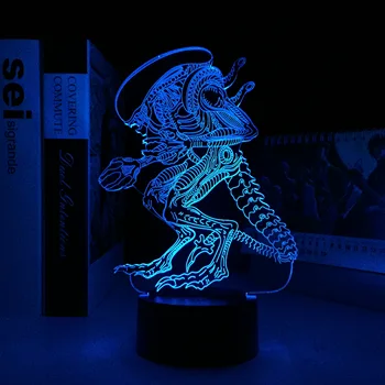 Tujec Sci-fi Film LED Lučka 7 Barv Spreminjanje Dotik Oddaljene luči Za Kul Darilo 3D Tabela Svetlobe Spalnica Dekoracijo Noč Svetlobe