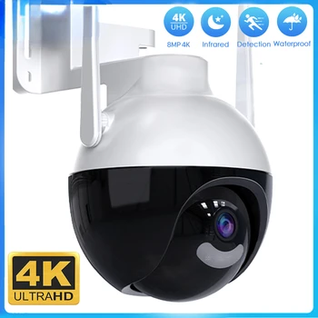 8MP 4K Barvno PTZ IP Kamera Zunanja Brezžična Dome WIFI nadzorna Kamera AI Humanoid Odkrivanje CCTV Varnostne Kamere ICsee