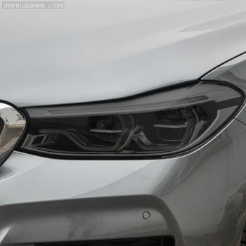 2 Kos Avtomobilski Žarometi Zaščitno folijo Prekajene Črni Odtenek Zaviti Vinil Pregleden TPU Nalepke Za BMW Serije 6 G32 GT 2017-2020
