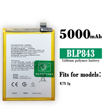 100% NOV BLP843 Nadomestna Baterija za NASPROTNEGA K7X 5G Mobilni Telefon vgrajena Baterija Litij-Odbor Baterije