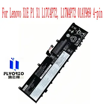 Popolnoma novo izvirno 5080mAh /80WH Lenovo L17C4P72 Baterija Za Lenovo X1E P1 X1 L17C4P72, L17M4P72 01AY969 4-pin za Prenosnik