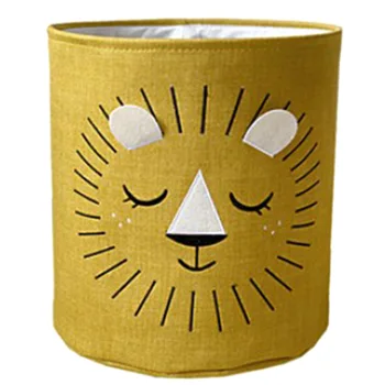 Zložljivi Perilo Košaro za Umazano Obleko za Igrače za Otroke Platno Velikih Skladiščnih Ovirajo Office Home Organizator Little Lion
