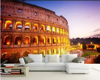 Po meri foto zidana 3d ozadje Rimu znane arhitekture HD fotografije dnevna soba tapete za stene, 3 d dom dekor, v zvitkih