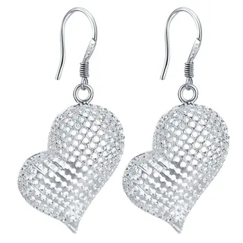 neto srce,votli Vrh kakovosti brezplačna dostava silver plated Uhani za ženske, modni nakit /DSVAMWYY SGTWCJWP