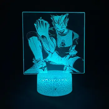 Yu Nishinoya Haikyuu Anime Številke 3D Sliko Lučka Led Akril Nočne Luči RGB Manga Spalnica Tabela Barvita Dekoracija Za Dom