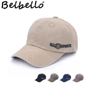 Belbello Pomlad preprost baseball caps Pranje, da bi stare na prostem dežnik kape Modi bombažne vezenine, Črkovna klobuki
