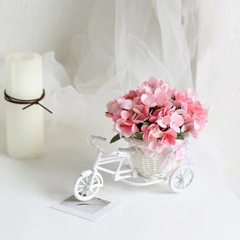 Hydrangea Umetne Rože Tricikel Plovec Urad Doma Shop Namizni Dekorativne Okraske Poroko Rastlin Posajenih Bonsaj