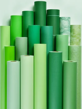 Samolepilne PVC Stenske Papirne Nalepke z Zvezdami dnevna soba Ozadje 60 cm x 5m Zelen