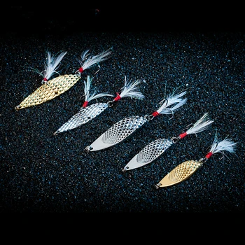 10pcs Biomimetic Leech Kovinski Fishing Lure Žlico Sequins Paillette Trde Umetne Vabe Ponaredek Vabe Mustad Kavljem Ribolovni Pribor