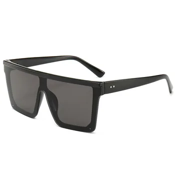 Veliki kvadratni moški ženske sončna očala ravno top moda objektiv enega kosa očala za moške in ženske UV400