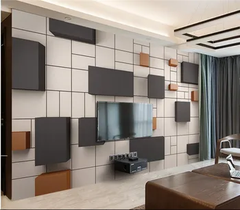 3d tri-dimenzionalni sodobne novi Kitajski kocka zid TV ozadju stene po meri, velika zidana zeleno ozadje