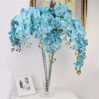 JAROWN poročno dekoracijo cvet domu dekorativni cvet metulj orhideja svile cvet umetne rože 6PCS/VELIKO