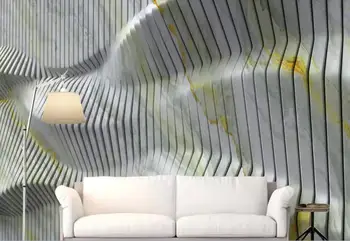 Foto Ozadje 3D Ukrivljen marmorja Zidana dnevno Sobo, Spalnico, TV, Kavč Ozadje stene papir zvitki 3D