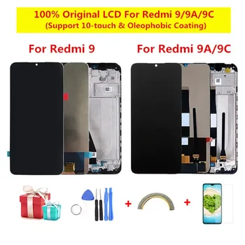 Original LCD Za Xiaomi Redmi 9 9A 9C LCD Z Okvirjem Zaslon In Zaslon na Dotik Zbora Za Redmi 9A 9C LCD Zaslon