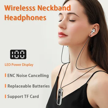 ALIAI Brezžična Hesdphones S12 ENC Noice Cancellling Podpira TF Kartice Športne Runnung Glasbe, Gaming Slušalke
