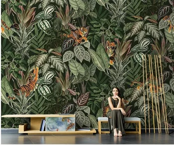 Velik gozdni ozadje živali restavracija evropski stil ozadju steno stensko meri ozadje papier peint
