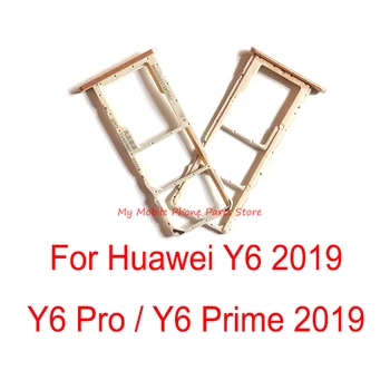 10 KOS Pladenj za Kartico Sim Imetnik Bralec Adapter Za Huawei Y6 Pro 2019 Pladenj Sim Reže Držalo Za Huawei Y6 Prime 2019 rezervnih Delov