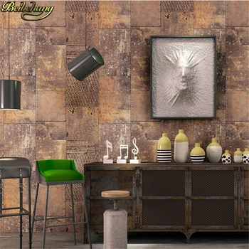beibehang Kovinski Tin Industrijske Veter ozadja za dnevne sobe, Bar Cafe 3D Letnik wall paper roll dekoracijo doma za izboljšanje