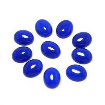 10pcs Modra Chrysoprase Kamen,Ovalne Gemstone,Polirani, Ravno Nazaj Kamen,8x10mm Accessorie Za Nakit, Ogrlica, Uhani, ki opravlja Dobave