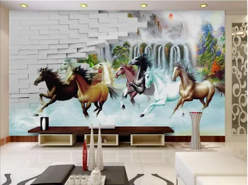 Po meri 3d photo steno papir Steno konj 3d ozadje TV sliko za ozadje dnevni prostor kavč ozadje zidana