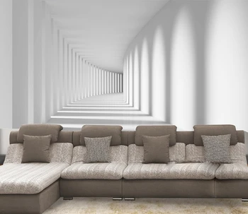 Brezšivne 3d tri-dimenzionalni promenadi zidana ozadje, kavč, tv ozadju stene de papel parede