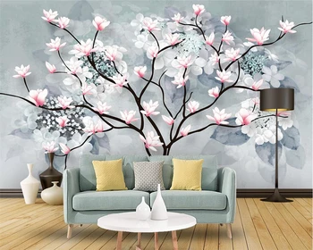 Beibehang ozadje po Meri prelepem vrtu cvet, drevo umetnosti, kavč, TV ozadju stene doma dekoracijo v ozadju stene 3d ozadje