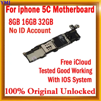 Z IOS Sistem Za iPhone 5C Motherboard Original Visoke Kakovosti za iphone 5C Odklenjena Mainboard s Polno Žetonov 8GB 16GB 32GB