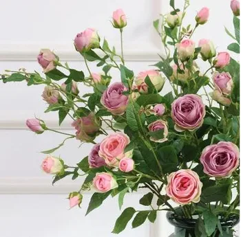 Simulirani Rose Dnevna Soba Dekoracijo Cvet Notranjo Dekoracijo Cvet Art Ciljne Svile Šopek Rož