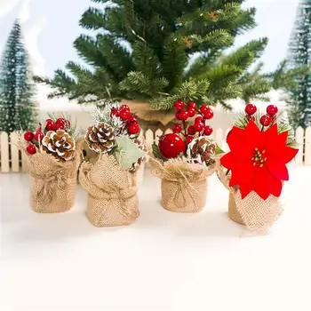 1pc Božični Okraski Simulacije Ponaredek Pinecone Berry Cvet Namizni Okras Božič Dekor Dodatki Stranka Dobave