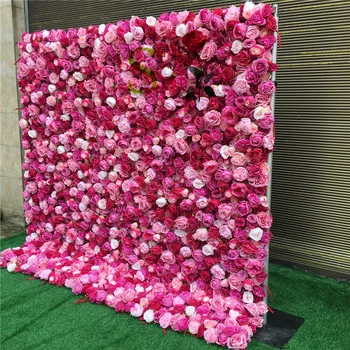 SPR Kmečka Poroka Dogodkov Strop Dekoracijo Black Rose Hydrangea Umetno Roll Up Cvet Ozadje Stene
