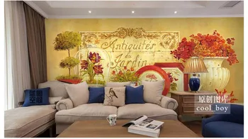 Po meri foto ozadje 3d TV ozadje freske Luksuzni cvet vazo v ozadju stene papirjev za dnevna soba dekoracijo