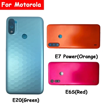 20Pcs Za Motorola Moto E6S E7 Moč E20 E30 E40 E6 E7 Plus Nazaj pokrov Zadaj Stanovanj, Kritje Primera S Kamero Steklo Objektiva