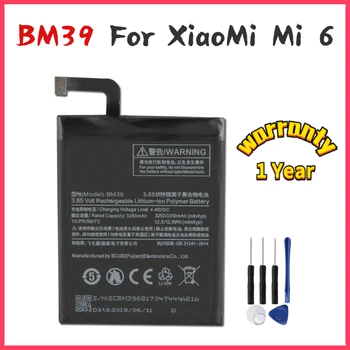 Novo yelping BM39 Telefon Baterija Za Xiaomi mi 6 Mi6 Baterije Združljiva Zamenjava Baterije 3250mAh Brezplačna Orodja