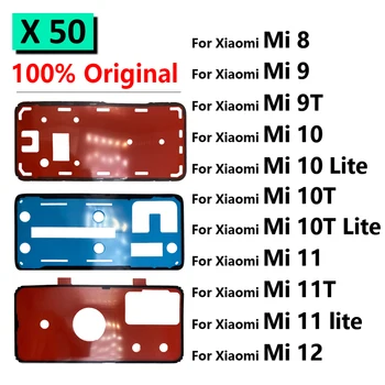 50Pcs, Original Za Xiaomi Mi 8 9 9T 10 10T 11 11T 12 Pro Lite Opomba 10 Lite Hrbtni Pokrovček Baterije Vrata nalepka, Lepilni trak, lepilo