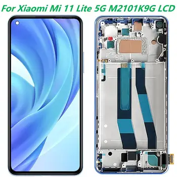 6.55 Original Za Xiaomi Mi 11 Lite M2101K9AG LCD-Zaslon Z Okvirjem Mi11Lite 5G M2101K9G LCD Zaslon na Dotik, Računalnike Skupščine