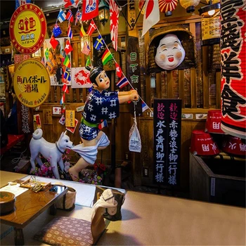 Po meri Japonski suši restavraciji ozadje arhitekture street view ozadja Ukiyo-e restavracija izakaya steno papirjev doma dekor