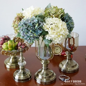10pcs/veliko !!! debelo lepo umetno Hydrangea majhne ponaredek cvet DIY svile pripomoček za stranke, doma poroka dekoracija