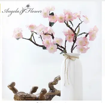 Pravi Dotik Hydra Umetno Japonske Češnje Cvetovi Ponaredek Dekorativno Cvetje Za Poroko Novi Dom 4 Barve